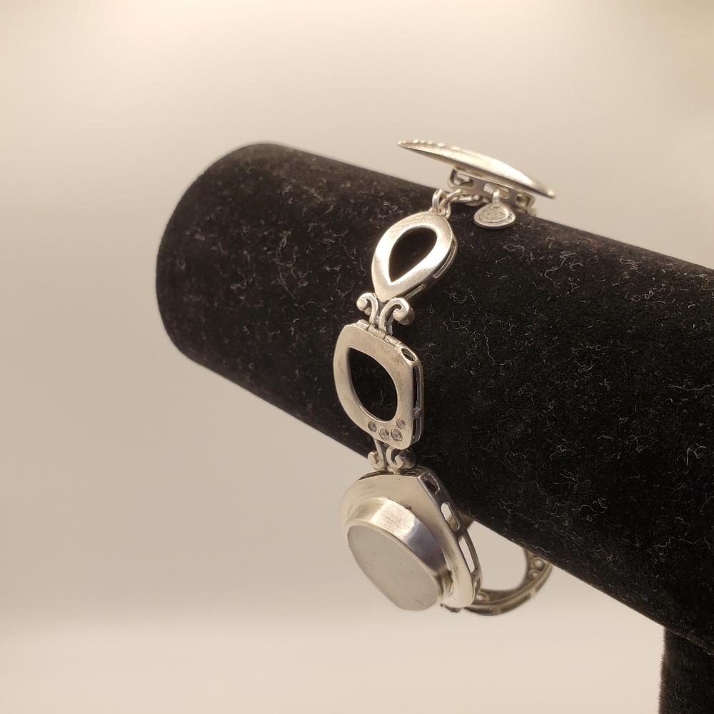 ⬇️Silpada Hematite Rock Crystal and CZ Tuxedo Bracelet 925 PRICE DROP⬇️ - Picture 5 of 16